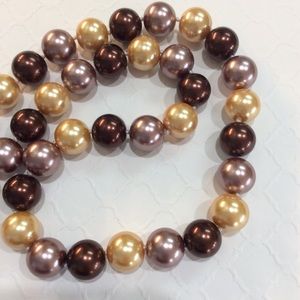 🌺 12mm Multi Color Pearl Necklace ******Shell Pearl